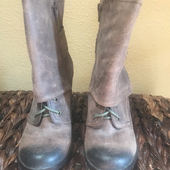 Fergie Brown Lace-up Major Bootie